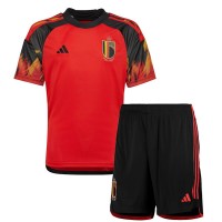 Belgicko Domáci Detský futbalový dres MS 2022 Krátky Rukáv (+ trenírky)